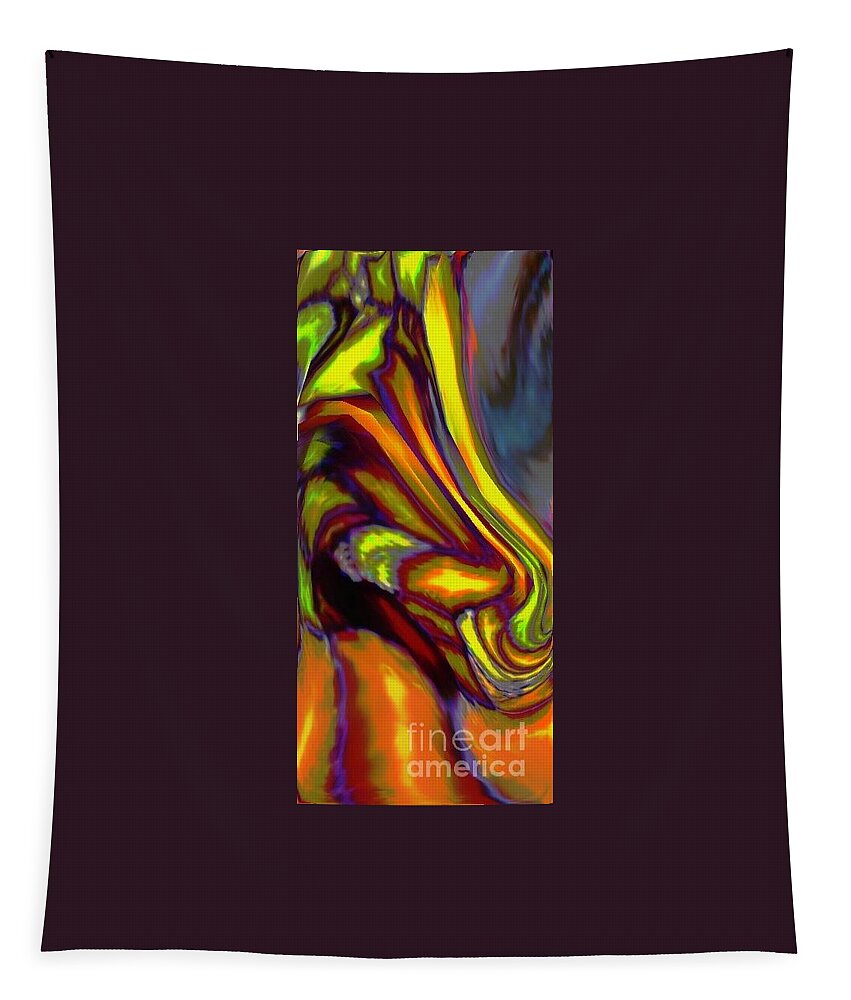 Abstract Tapestry featuring the digital art Equestrian by Glenn Hernandez