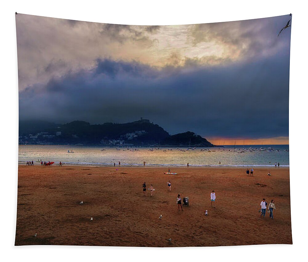 Escape Tapestry featuring the photograph Escape from the beach by Micah Offman