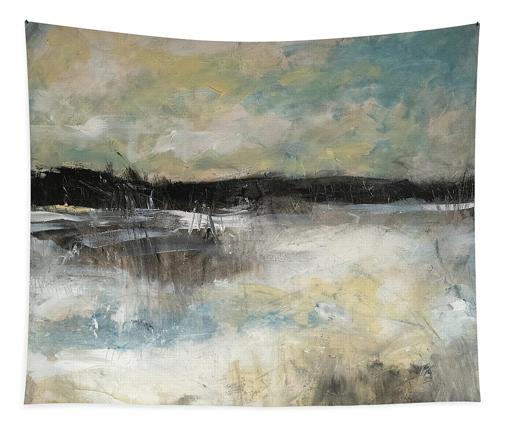 Landscape Tapestry featuring the painting Europe Bay by Tim Nyberg