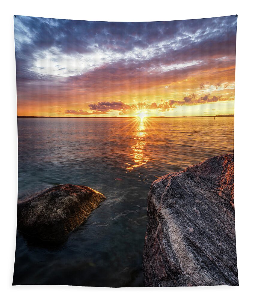Sunset Tapestry featuring the photograph Evening Flare by Nate Brack