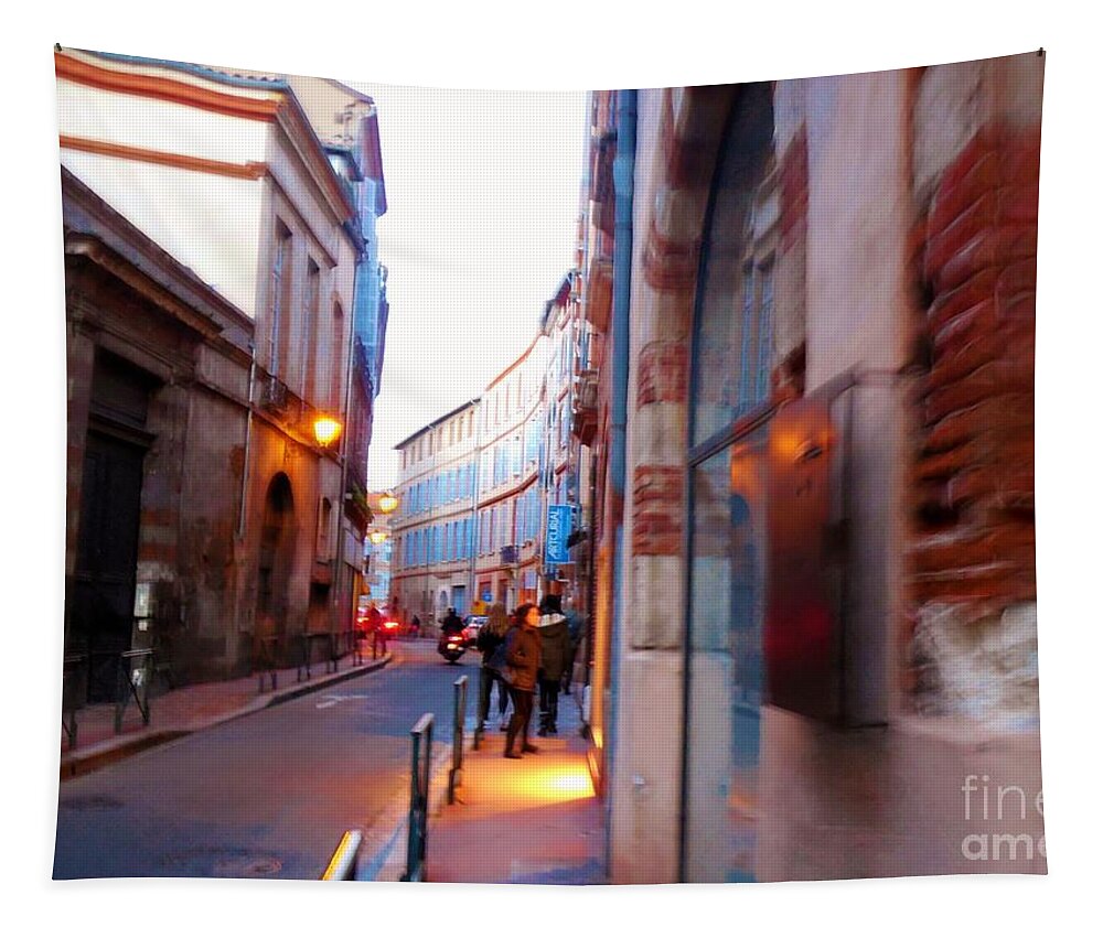 Evening Tapestry featuring the photograph Evening in Toulouse by Aisha Isabelle