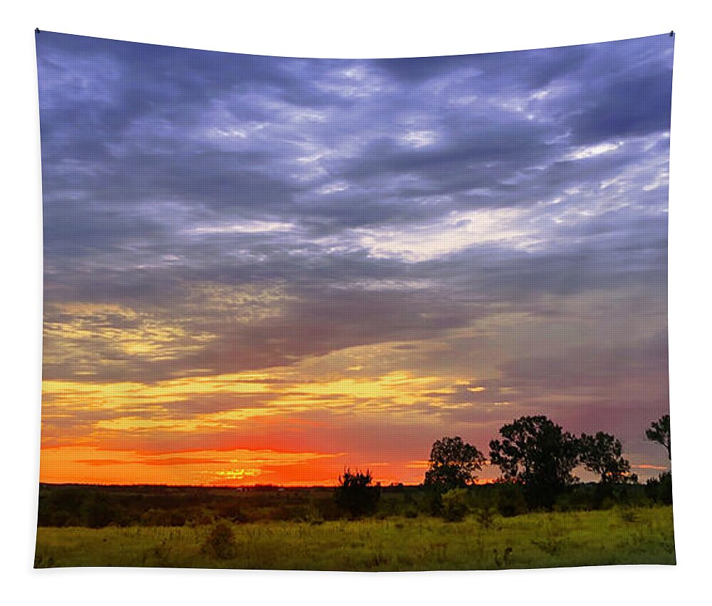 Kansas Tapestry featuring the photograph Evening Serenity in Late August by Rod Seel