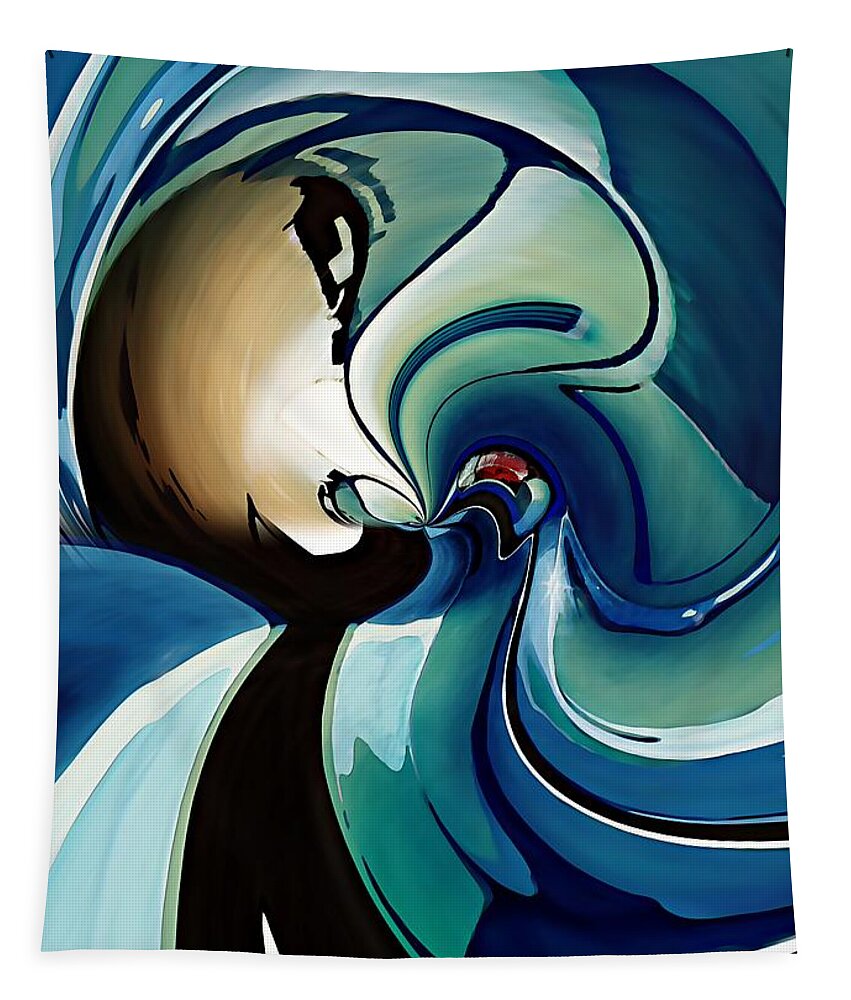 Swirl Tapestry featuring the digital art Evening Stroll With Salvador by David Manlove