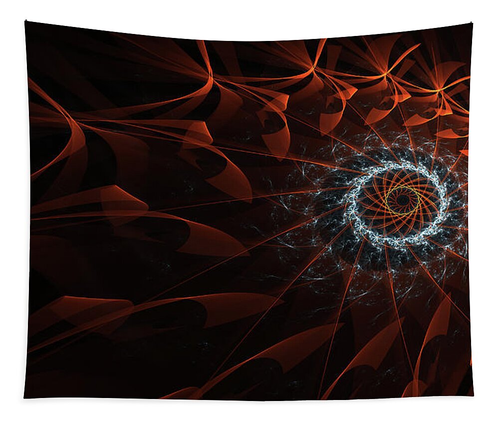 3-d Fractal Tapestry featuring the digital art Event Horizon II by Ronda Broatch