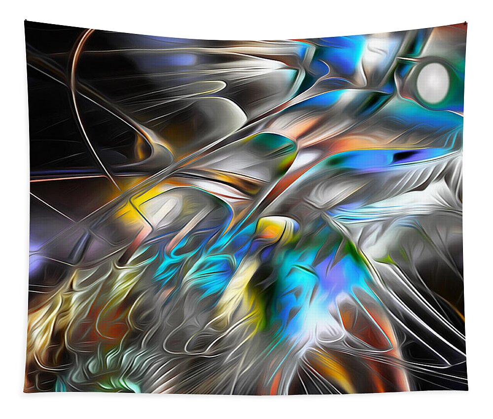 Smooth Tapestry featuring the digital art Evocation by Jeff Malderez