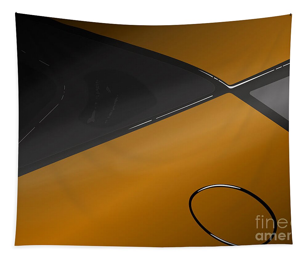 Sports Car Tapestry featuring the digital art Evora X Design Great British Sports Cars - Burnt Orange by Moospeed Art