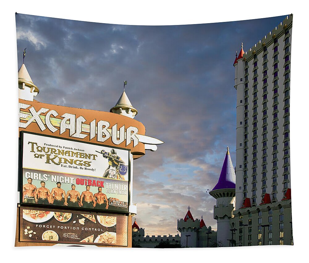 Excalibur Tapestry featuring the photograph Excalibur Hotel Vegas by Chris Smith