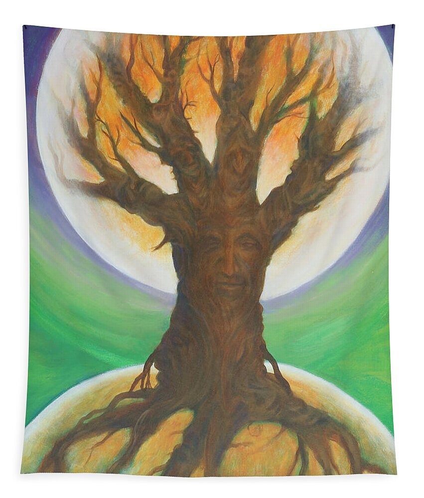 Trees Tapestry featuring the painting Expressions of Nature, As Above, So Below by Holly Stone