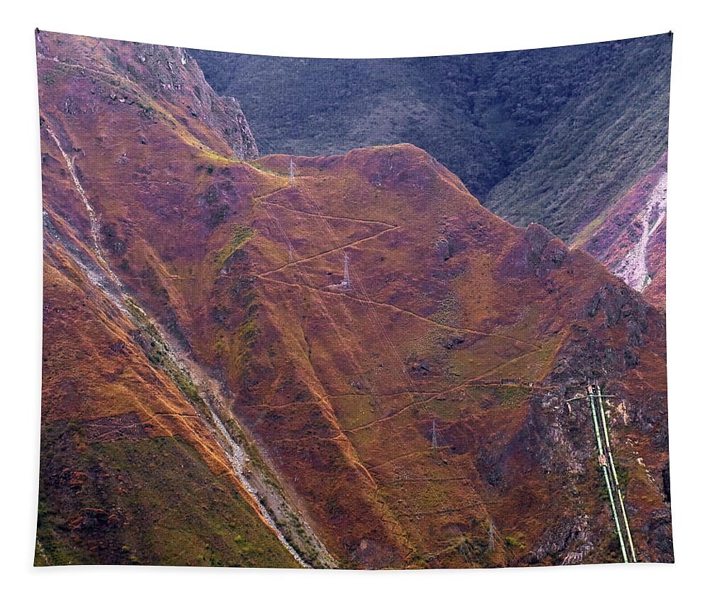 Peru Tapestry featuring the photograph Extreme Infrastructure by S Paul Sahm
