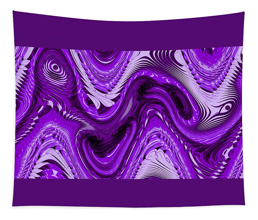 Abstract Tapestry featuring the digital art Eyes and Ears Abstract by Ronald Mills
