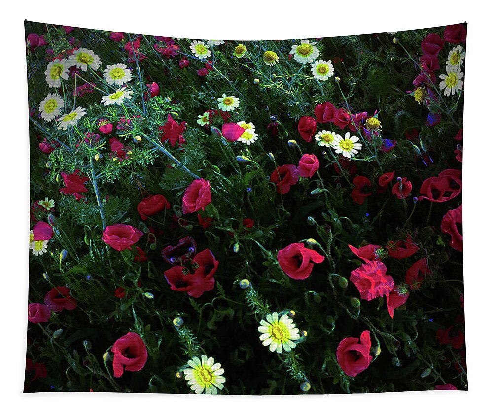 Flowers Tapestry featuring the digital art F 0049 by TECNOARTES Photo