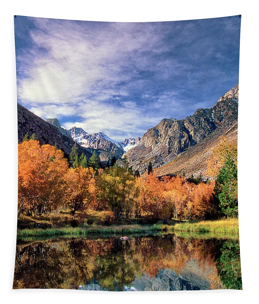 Dave Welling Tapestry featuring the photograph Fall Color Middle Palisades Glacier Eastern Sierras Californ by Dave Welling