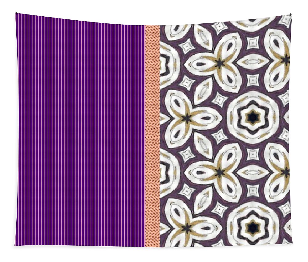 Purple Tapestry featuring the digital art Fall Fluries by Designs By L
