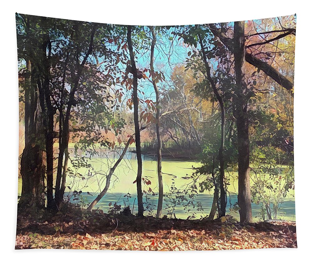 Woods Tapestry featuring the photograph Fall in the Marsh by Tim Nyberg