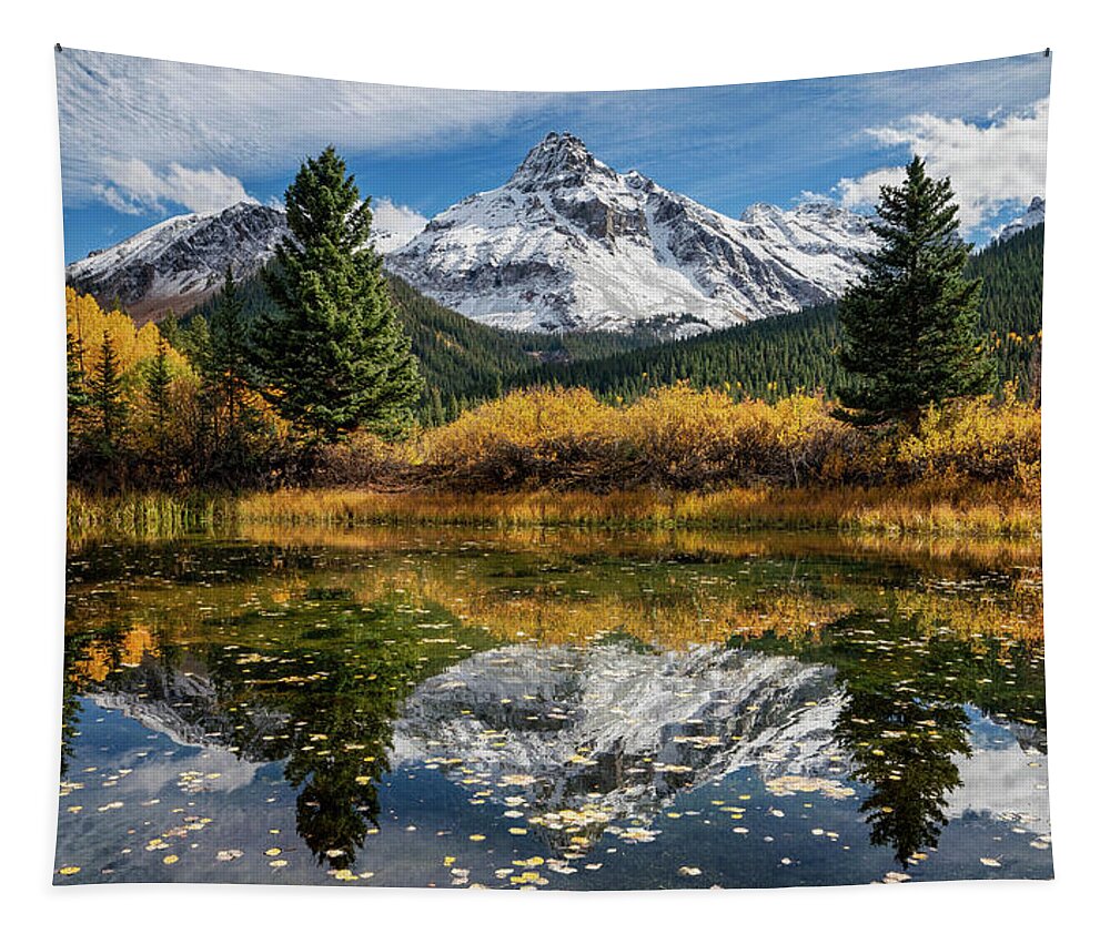 Fall Tapestry featuring the photograph Fall Reflection by David Soldano