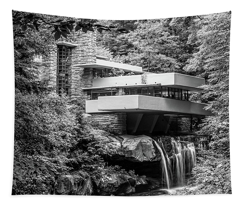 Building Tapestry featuring the photograph Falling Waters by Louis Dallara