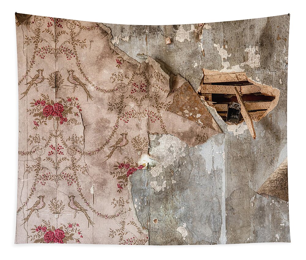 Voorhees Tapestry featuring the photograph Farm House Wall Paper by David Letts