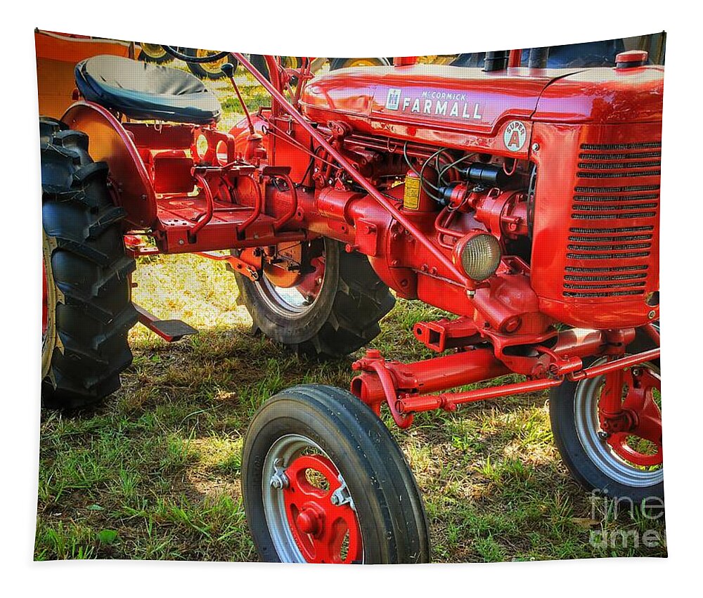 Farmall Tapestry featuring the photograph Farmall Super A by Mike Eingle