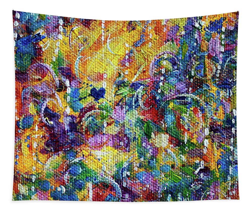 Abstract Tapestry featuring the painting Festival by Winona's Sunshyne