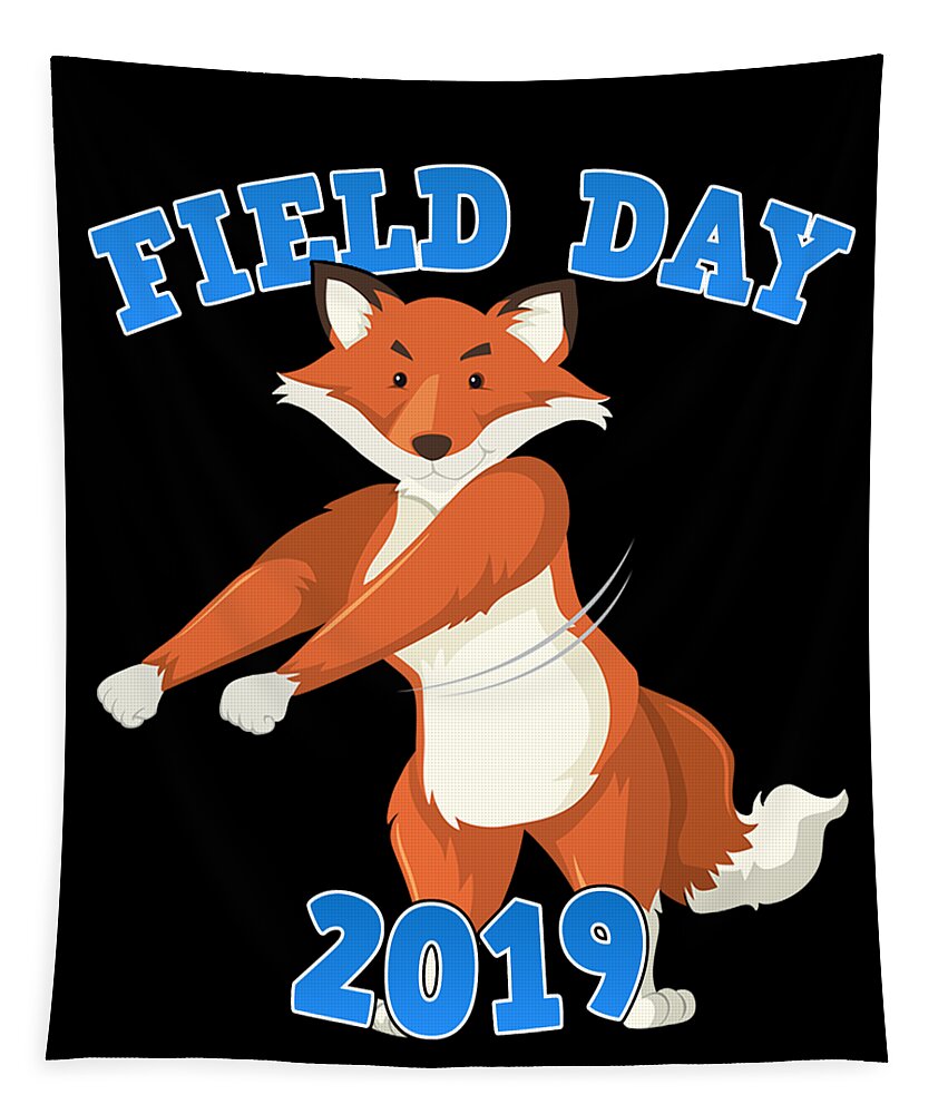 Cool Tapestry featuring the digital art Field Day 2019 Flossing Fox by Flippin Sweet Gear