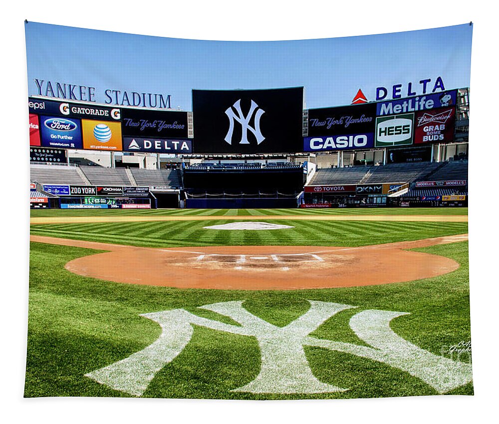 Yankees Tapestry featuring the digital art Field Level by CAC Graphics