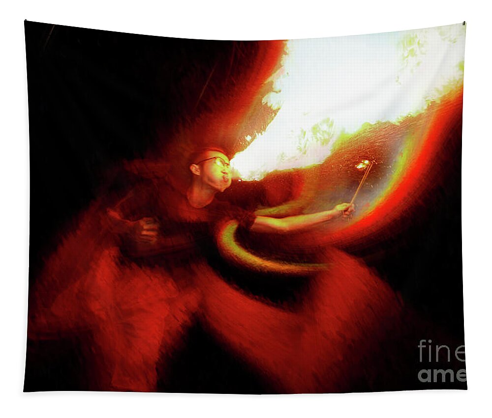  Tapestry featuring the photograph Fire Breathing Art by Blake Richards
