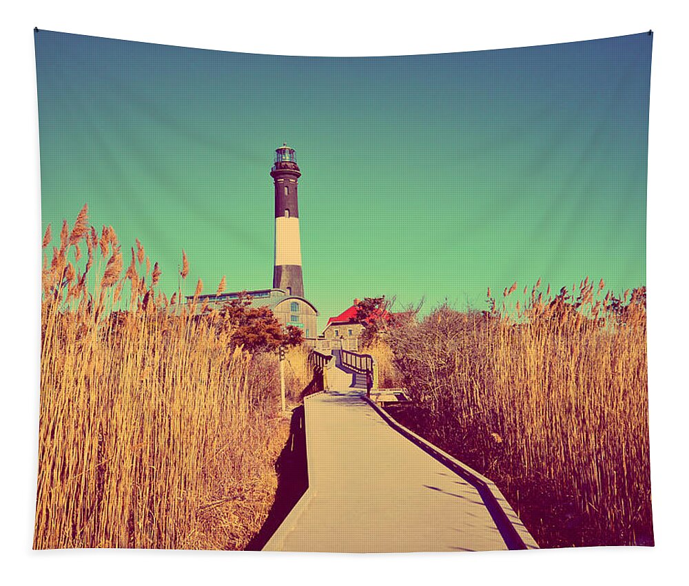 Fire Island Tapestry featuring the photograph Fire Island Lighthouse by Stacie Siemsen