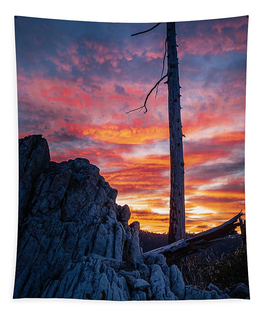 Nature Tapestry featuring the photograph Fire Over the Burn by Mike Lee