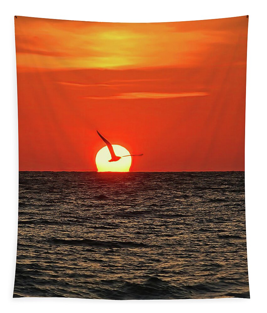 Sunset Tapestry featuring the photograph Firebird Square by HH Photography of Florida