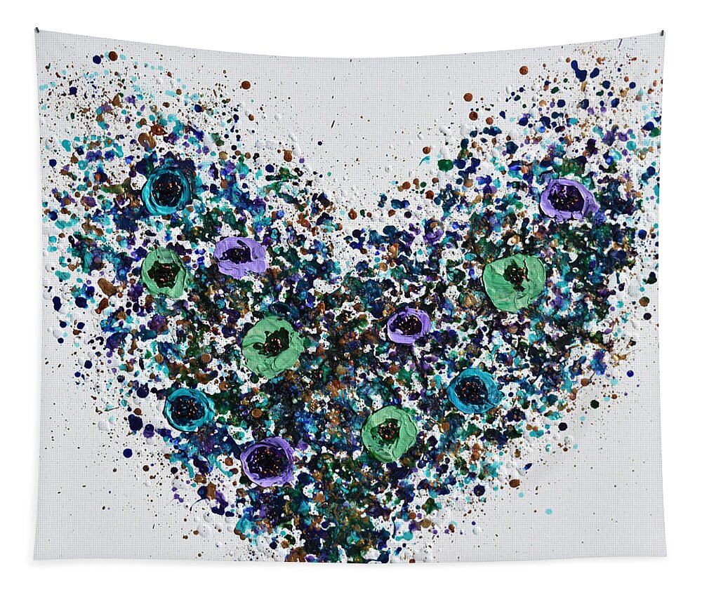 Heart Tapestry featuring the painting Flamboyant Heart by Amanda Dagg