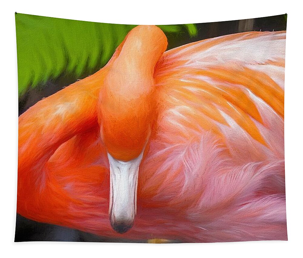 Feathers Tapestry featuring the photograph Flamingo Beauty by Susan Rydberg