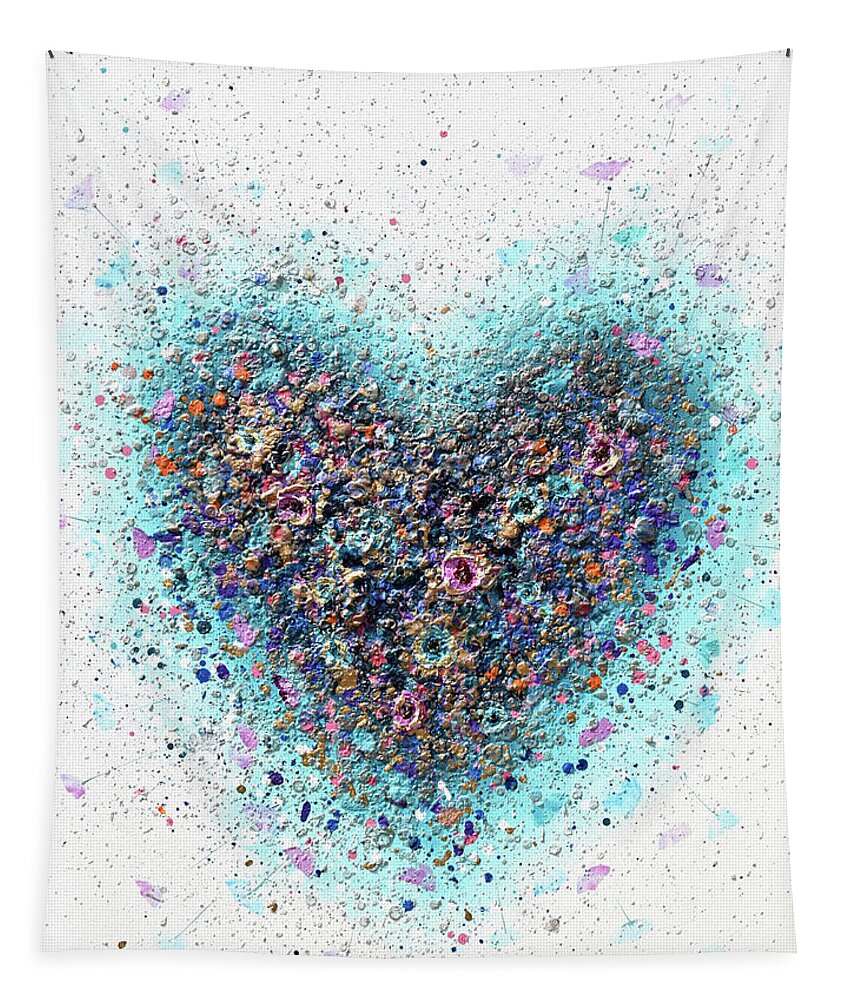 Heart Tapestry featuring the painting Floral Love by Amanda Dagg