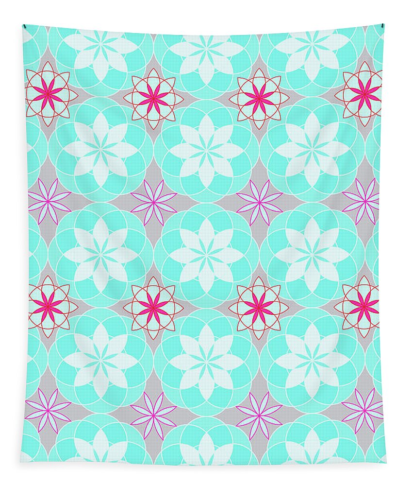 Floral Pattern Tapestry featuring the digital art Floral Pattern - Surface Design by Patricia Awapara