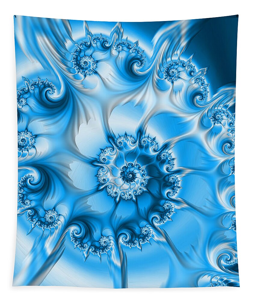 Fractal Tapestry featuring the digital art Flow #4 by Mary Ann Benoit