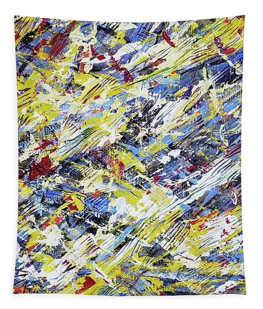 Flow Tapestry featuring the painting Flow with It by Jackie Ryan