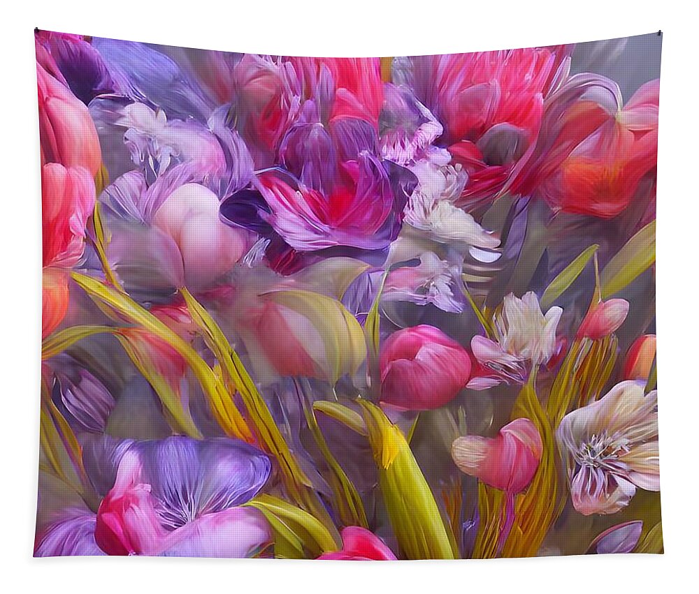 Digital Tapestry featuring the digital art Flowers by Beverly Read