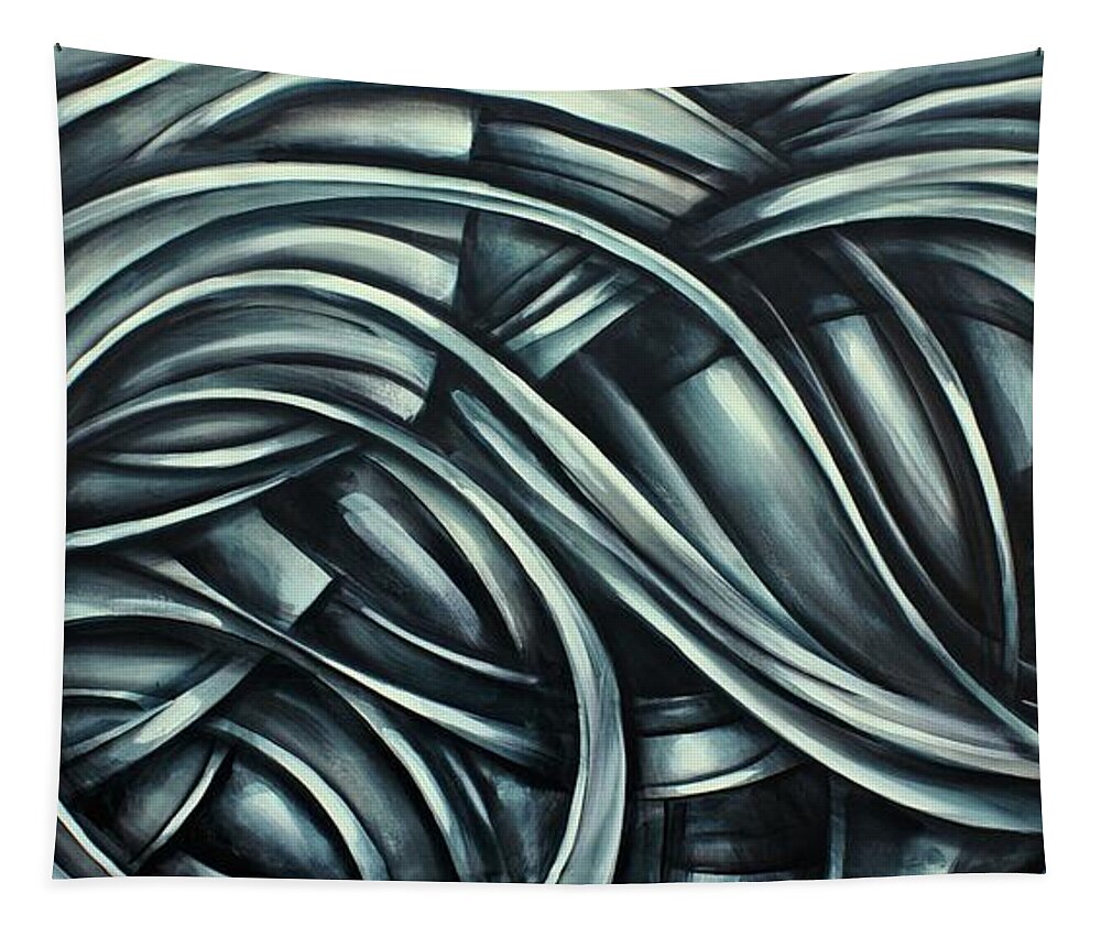 Monotone Tapestry featuring the painting Follow Me by Michael Lang