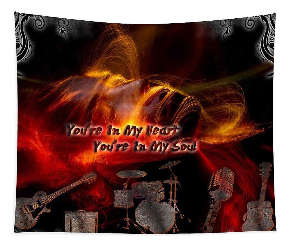 Rod Stewart Tapestry featuring the digital art Foot Loose And Fancy Free by Michael Damiani