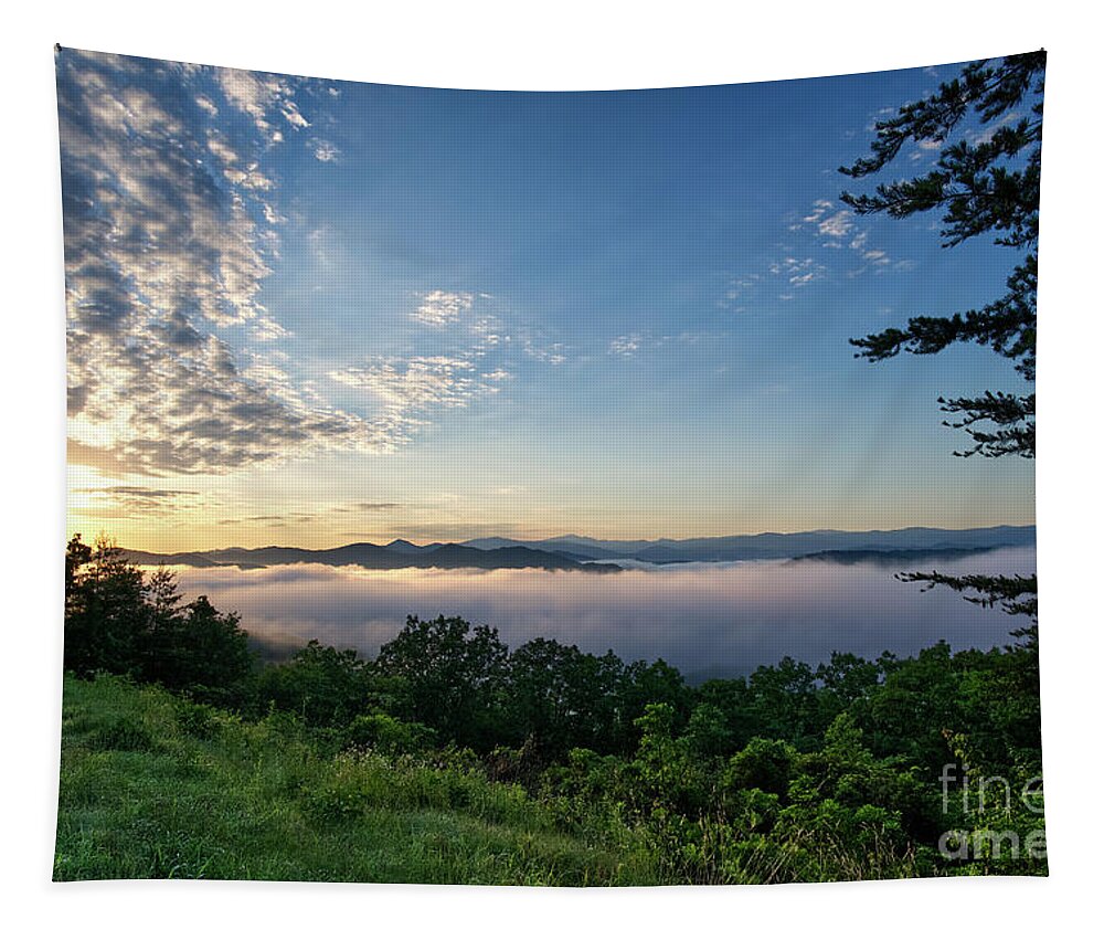 Sunrise Tapestry featuring the photograph Foothills Sunrise 4 by Phil Perkins