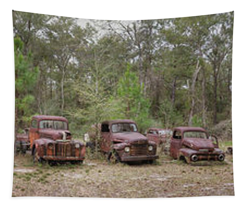 Ford Tapestry featuring the photograph Ford Truck Panorama by Jurgen Lorenzen