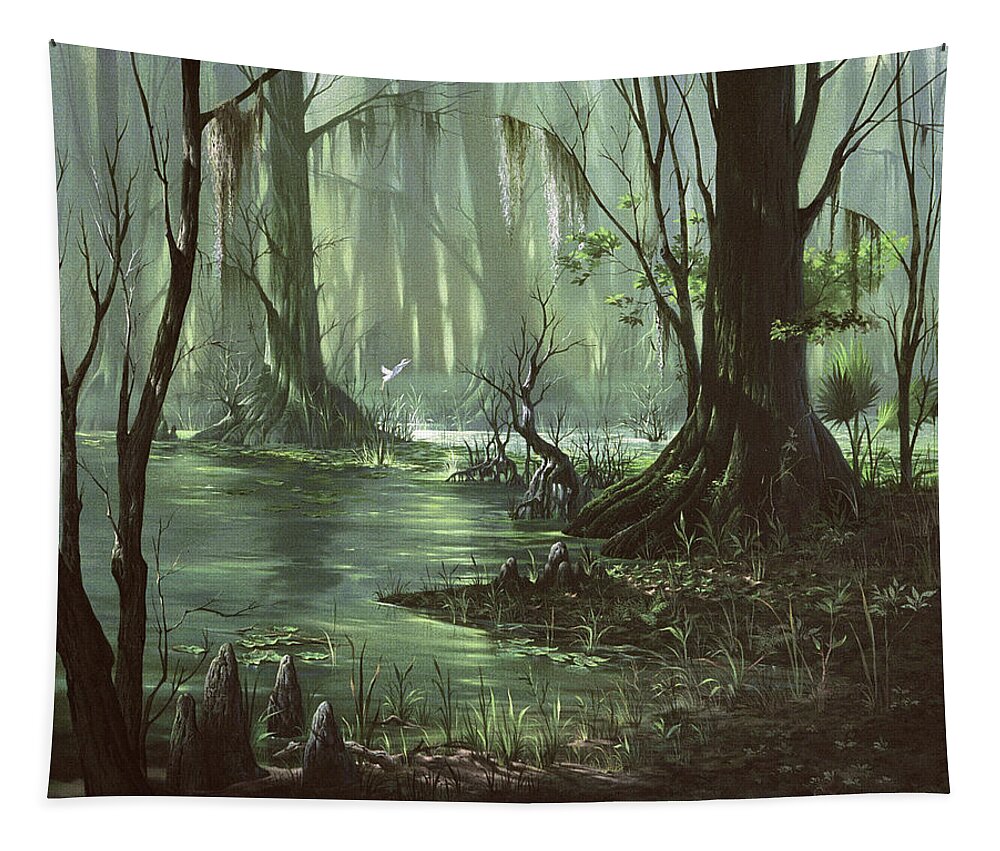 Michael Humphries Tapestry featuring the painting Forever Glades by Michael Humphries