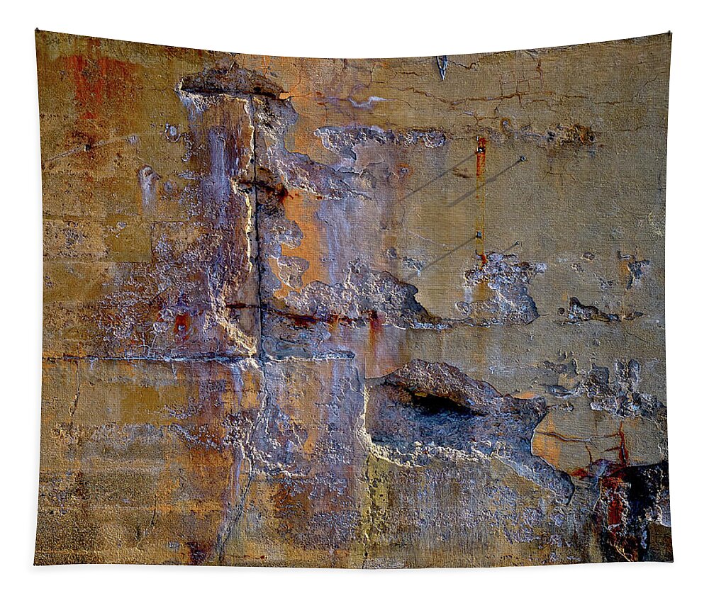 Industrial Tapestry featuring the photograph Foundation Seven by Bob Orsillo