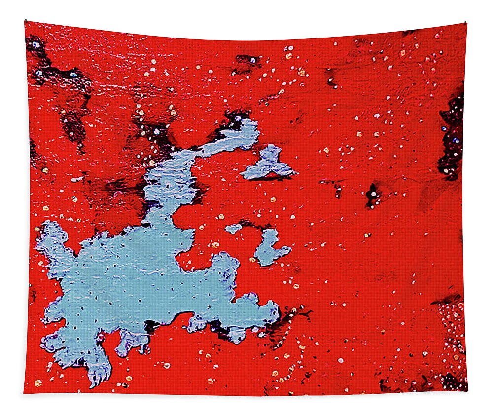 Space Tapestry featuring the mixed media Fox Fur Nebula by Raquel Gregory