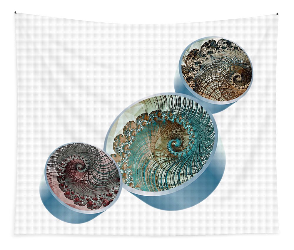 Fractal Geometro Ii Tapestry featuring the digital art Fractal Geometro 2 by Susan Maxwell Schmidt
