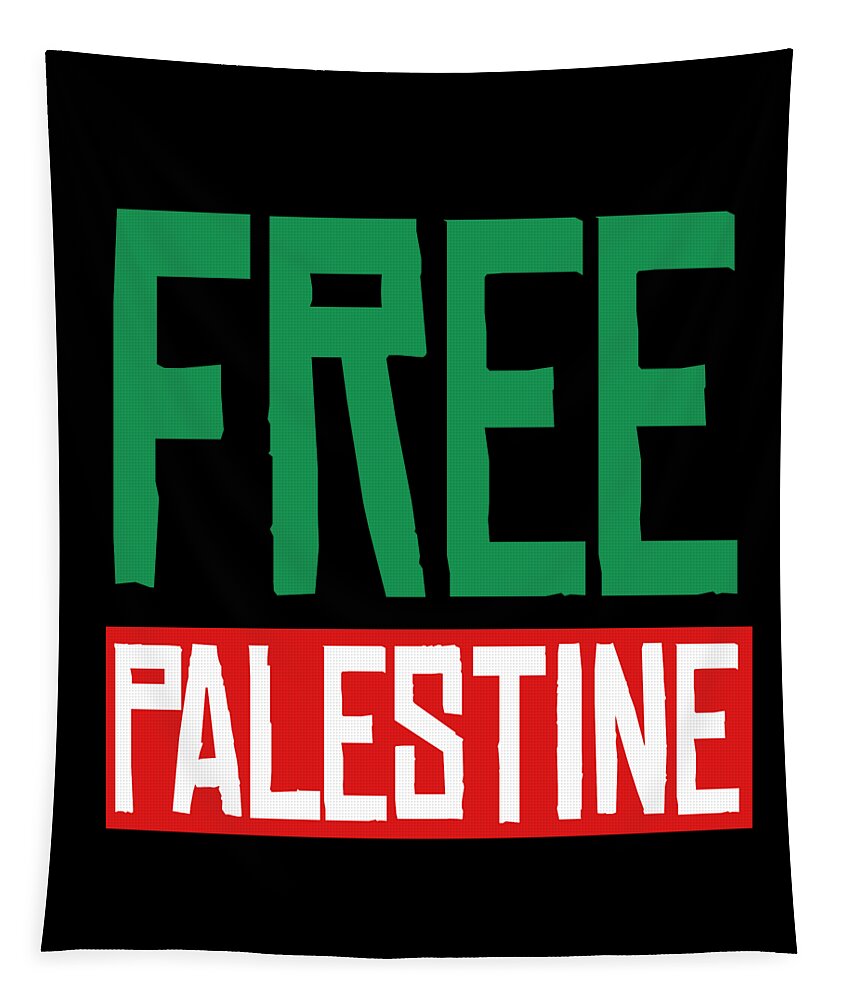 Palestine Tapestry featuring the digital art Free Palestine by Flippin Sweet Gear