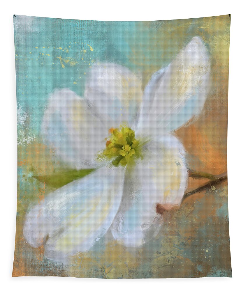 Flower Tapestry featuring the painting Fresh and New by Jai Johnson