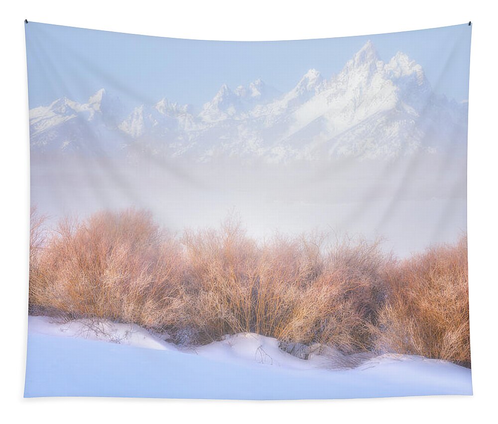Tetons Tapestry featuring the photograph Fresh Fog in the Valley by Darren White