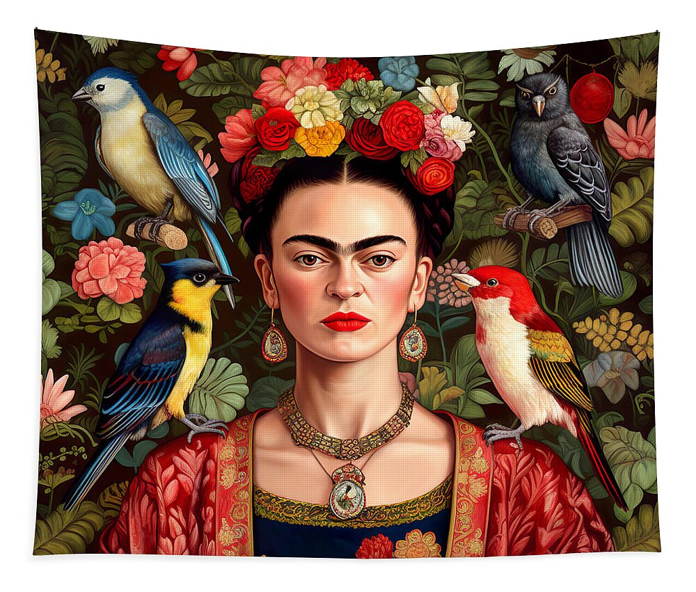 Frida Kahlo Painting 6 Tapestry by Mark Ashkenazi - Fine Art America