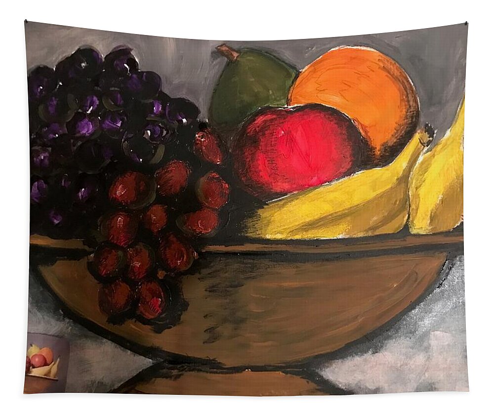  Tapestry featuring the pastel Fruit 2 by Angie ONeal
