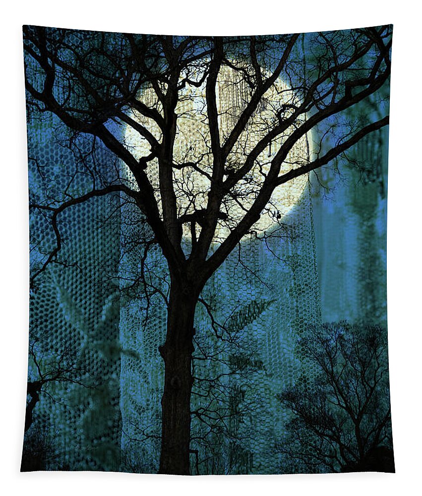 Full Moon Lace Tapestry featuring the photograph Full Moon Lace by Sharon Popek